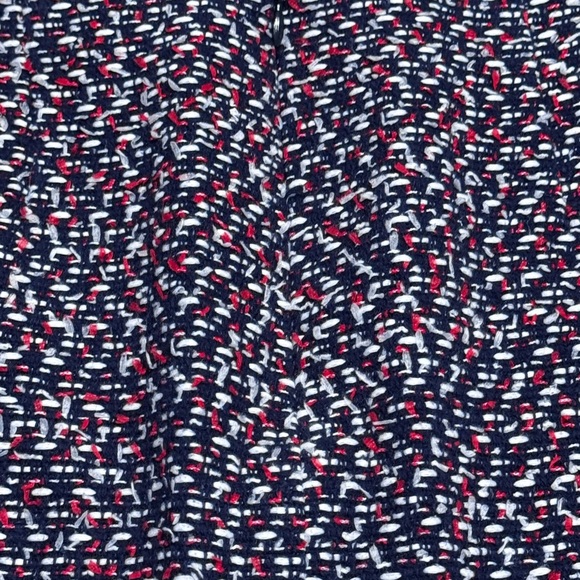 Talbots Asymmetrical Blue and Red Mini Pencil Skirt - Picture 3 of 8